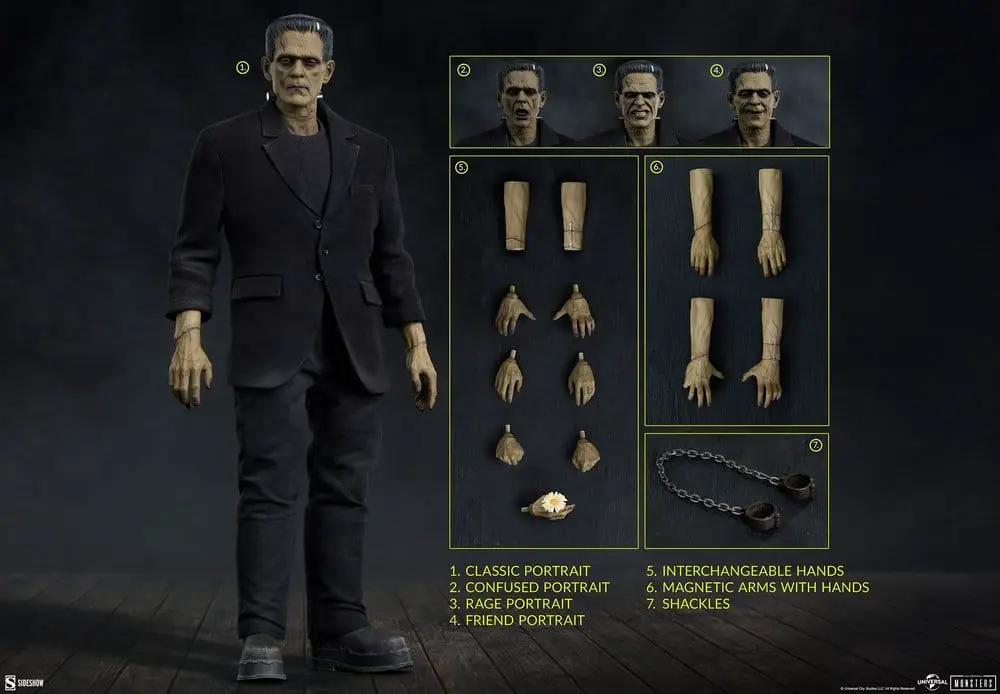 Frankenstein 1/6 figure by Sideshow Collectibles, Deluxe Plus Edition with interchangeable hands and portrait options.