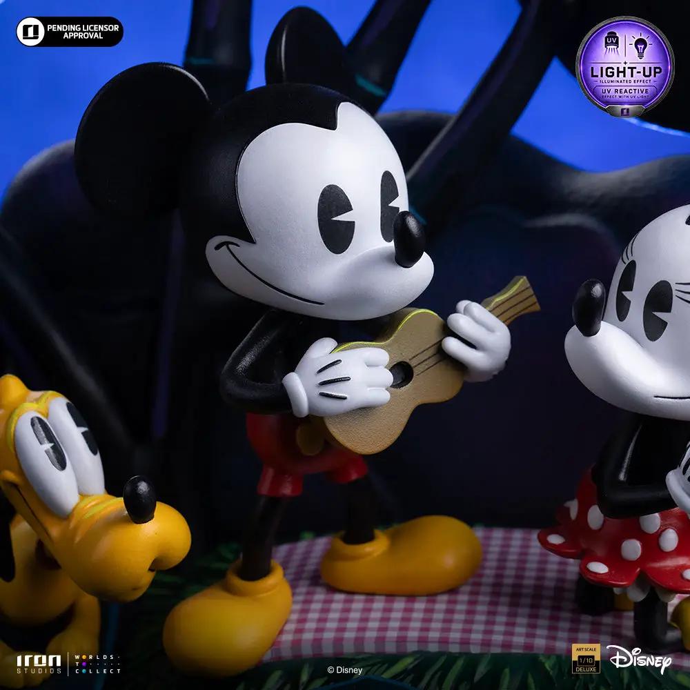 Statue set: Mickey holding a ukulele with Minnie and Pluto, 3-piece Disney Deluxe Art Scale 1/10 by Iron Studios