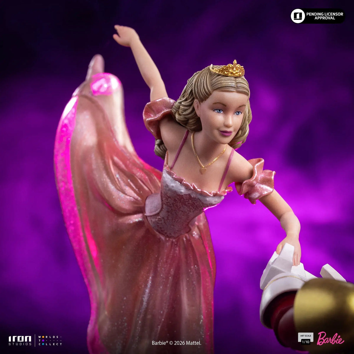 Statue Barbie Nutcracker (25th Anniversary) by Iron Studios, pink dress, 1/10 deluxe art scale