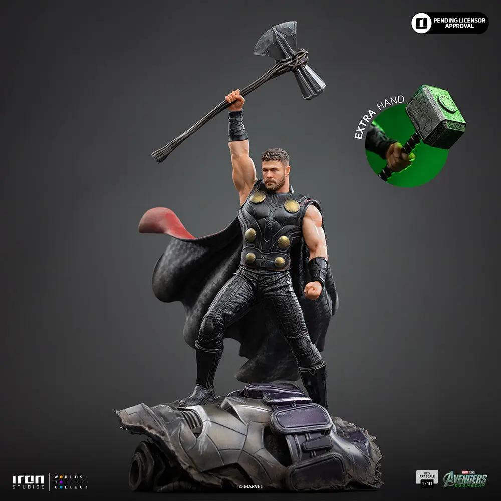 Statue Thor by Iron Studios, Avengers: Doomsday, BDS Art Scale 1/10; black armor, cape, raised hammer