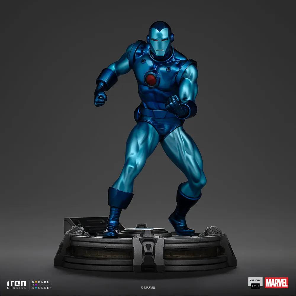 Statue Iron Man Stealth 1/10 scale in metallic blue armor by Iron Studios