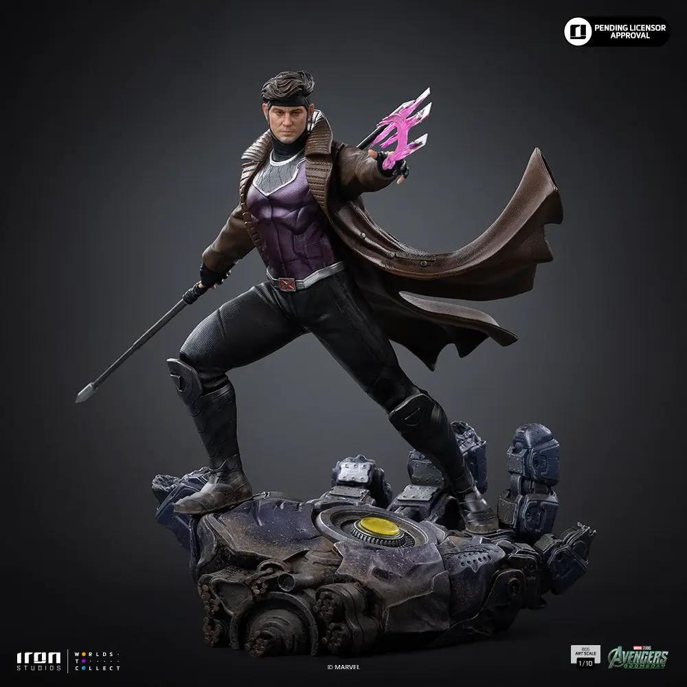 Gambit statue by Iron Studios, Avengers: Doomsday, BDS Art Scale 1/10, purple suit with brown coat