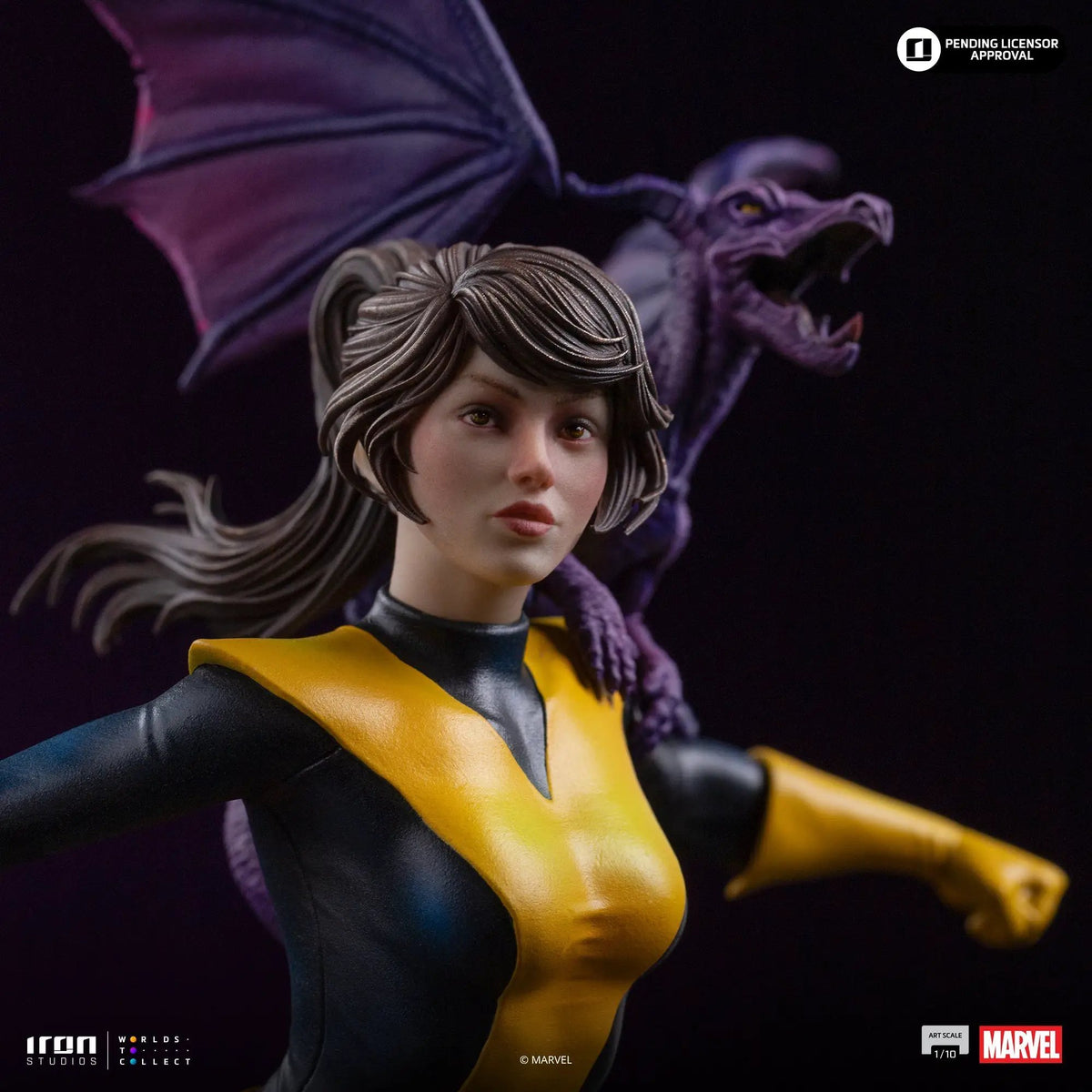 Statue Kitty Pryde & Lockheed, dragon companion, X-Men collectible by Iron Studios, Marvel, 1/10 scale, pre-order