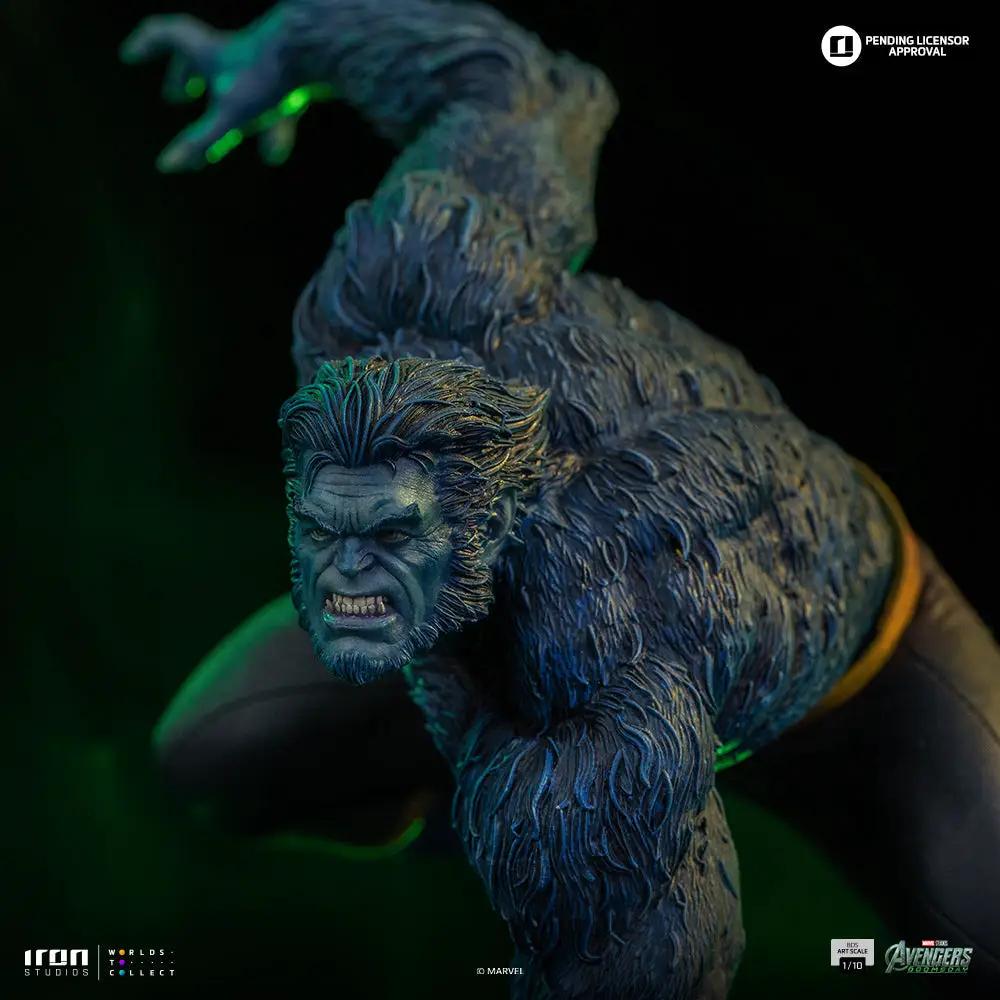 Statue Beast collectible by IRON Studios, Avengers: Doomsday, BDS Art Scale 1/10, blue fur detail