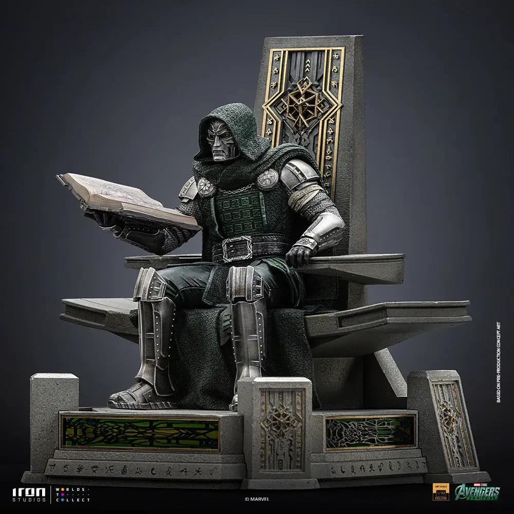 Statue Doctor Doom on Throne by Iron Studios, Avengers: Doomsday, 1/10 scale, gray-green armor
