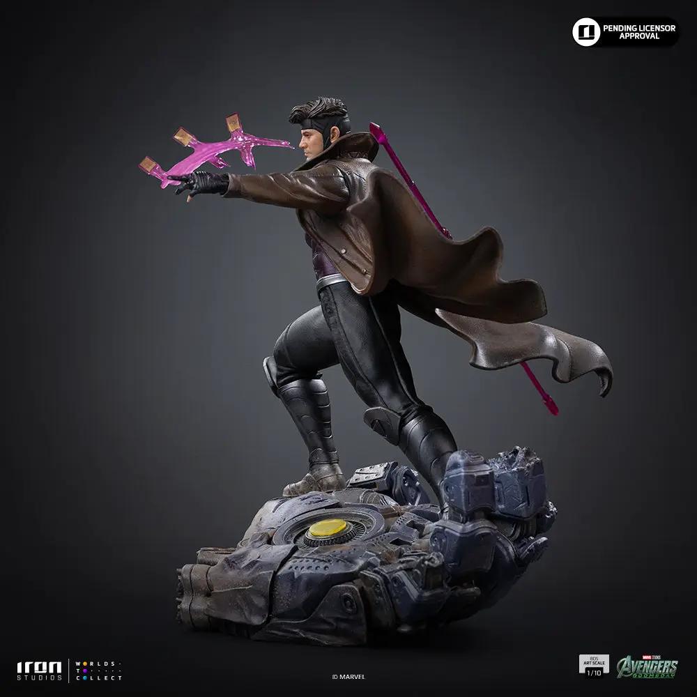 Statue Gambit by Iron Studios, Avengers: Doomsday, BDS Art Scale 1/10, brown coat with pink energy cards