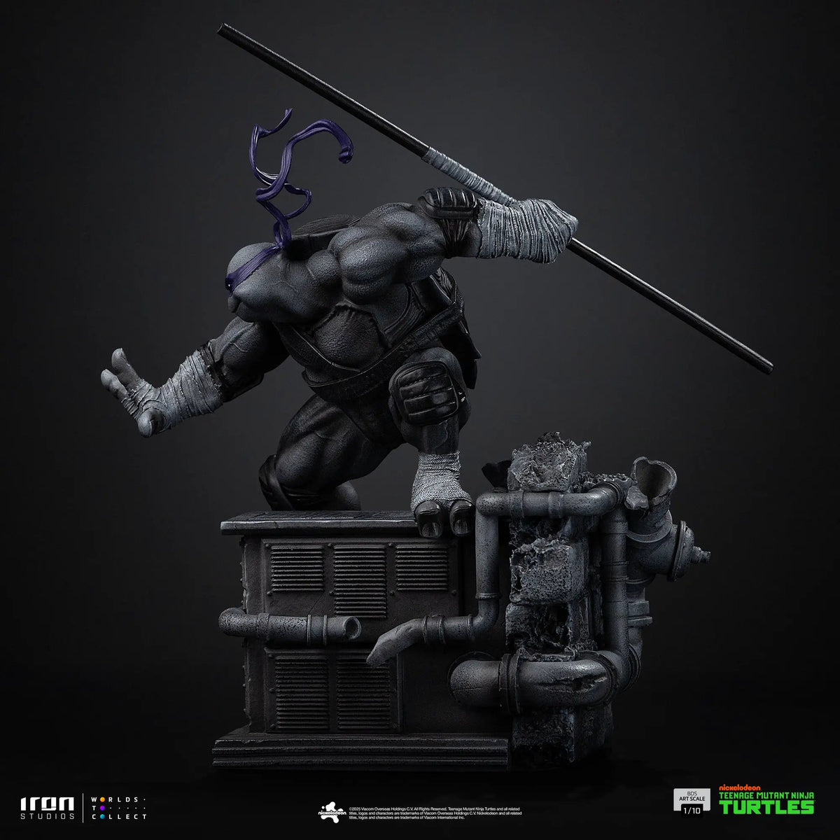 Donatello TMNT statue (Black and White variant) by Iron Studios, BDS Art Scale 1/10