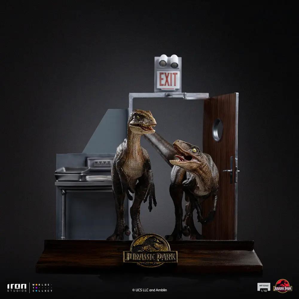 Pre-Order - Statue Raptors at the Kitchen's Door - Jurassic Park - Art Scale 1/10 - Iron Studios