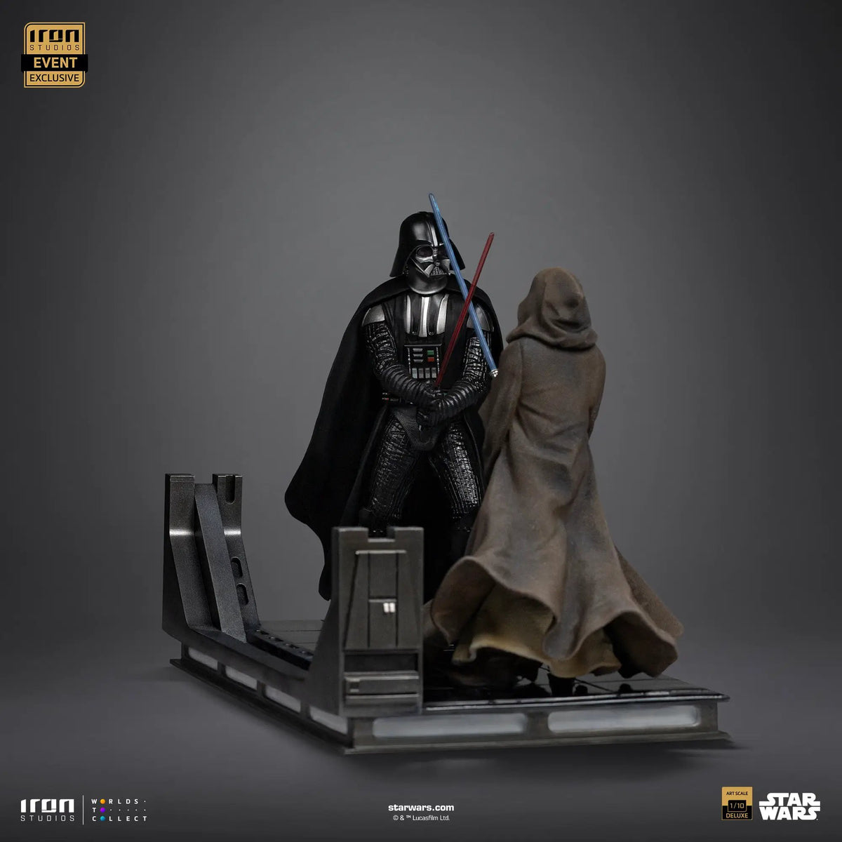 Iron Studios Star Wars statue duo: Darth Vader and Obi-Wan Kenobi, 1/10 Art Scale, CCXP Event Exclusive 2025