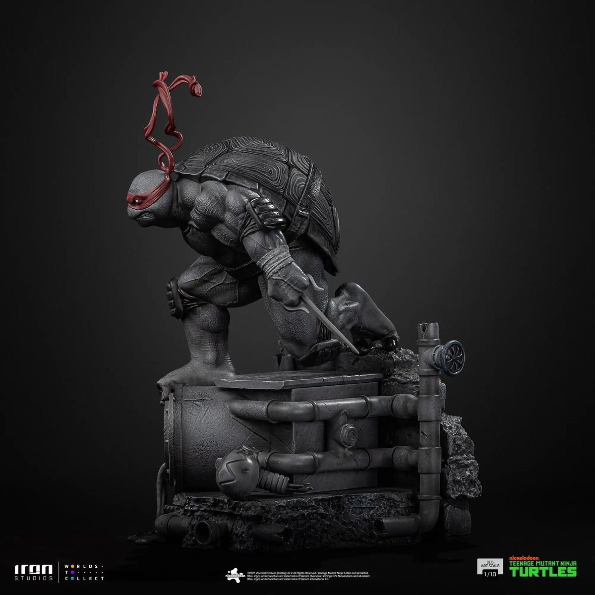 Statue of Raphael Black and White Variant from TMNT by Iron Studios, BDS Art Scale 1/10