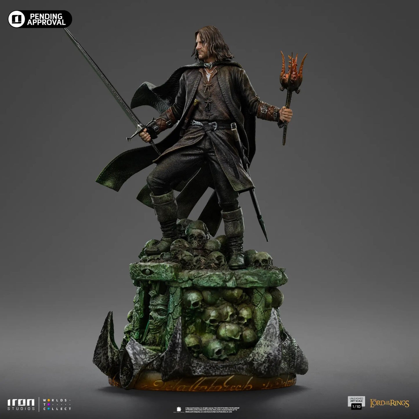 Statue Aragorn Unleashed - The Lord of the Rings - Art Scale 1/10 - Iron Studios
