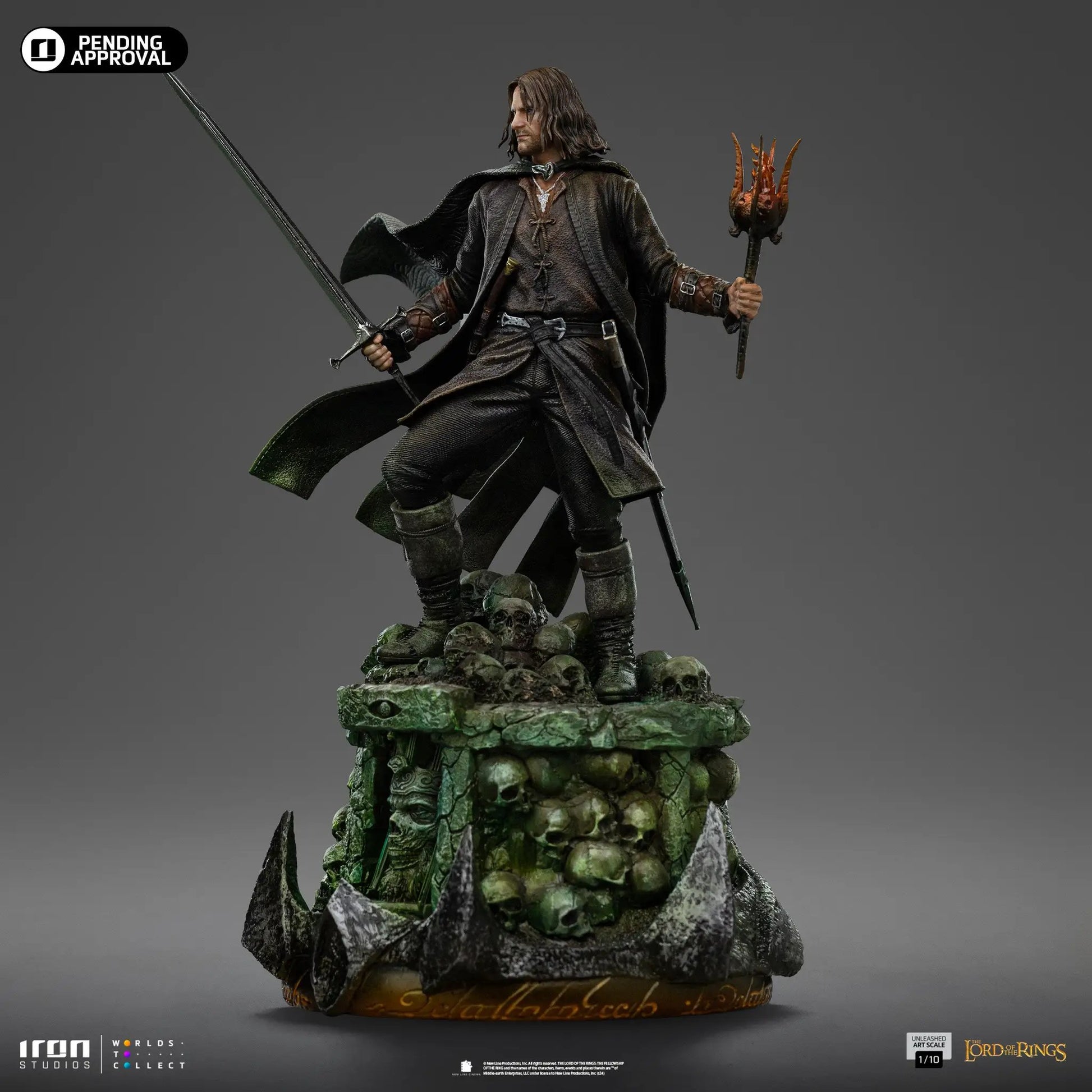 Statue Aragorn Unleashed - The Lord of the Rings - Art Scale 1/10 - Iron Studios