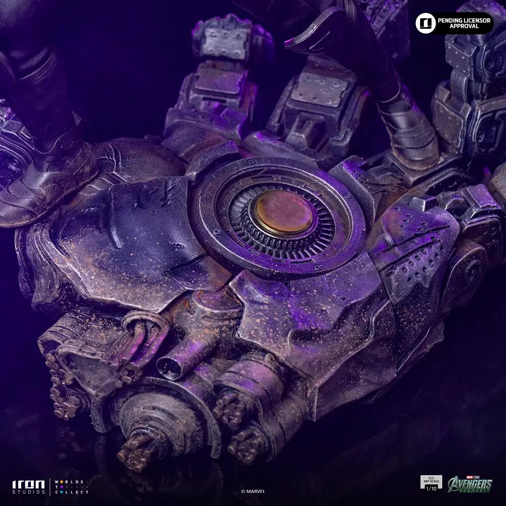 Gambit statue base by IRON STUDIOS, 1/10 scale, purple rocky foundation with mechanical turbine detail