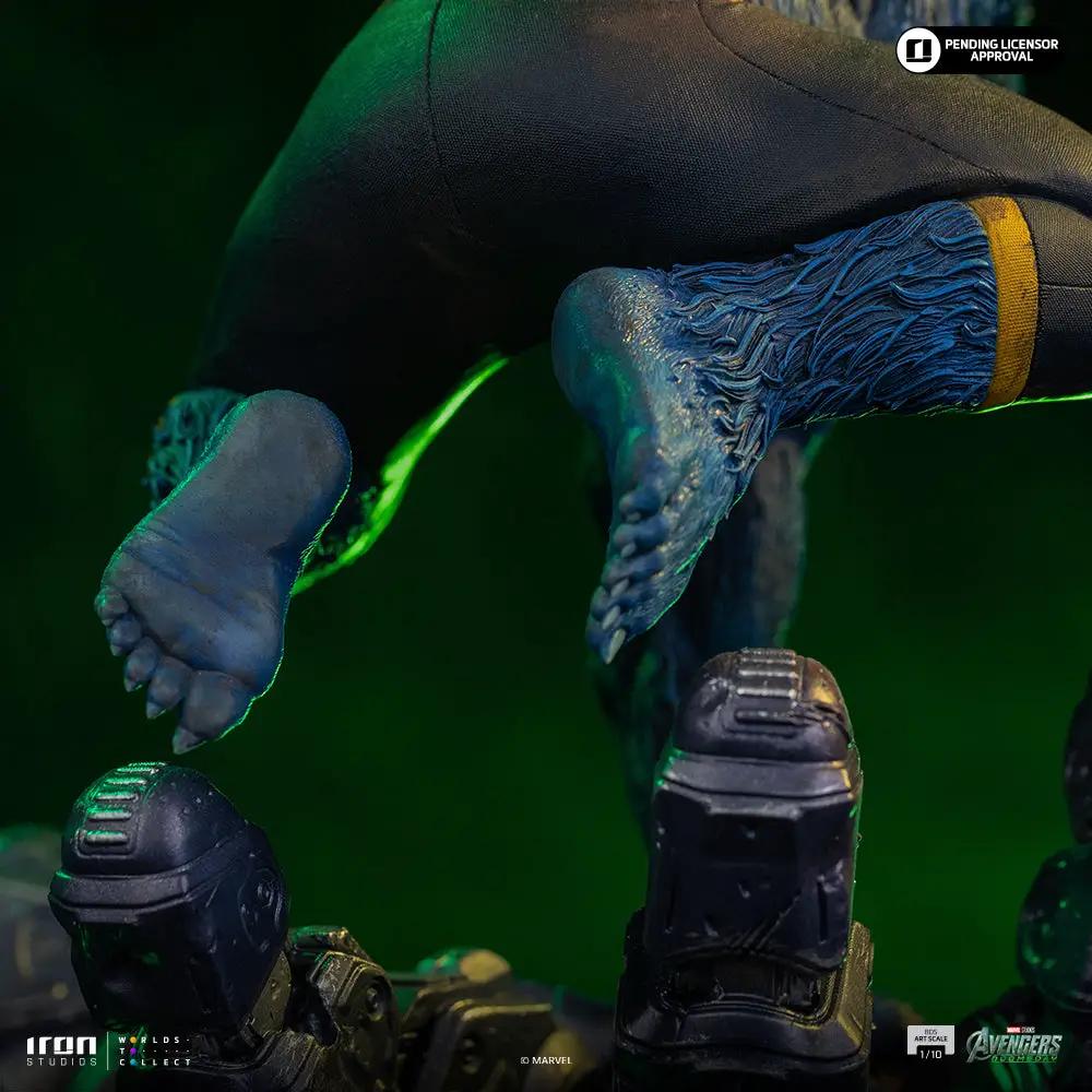Beast statue from Avengers: Doomsday, BDS Art Scale 1/10 by Iron Studios, blue fur detail.