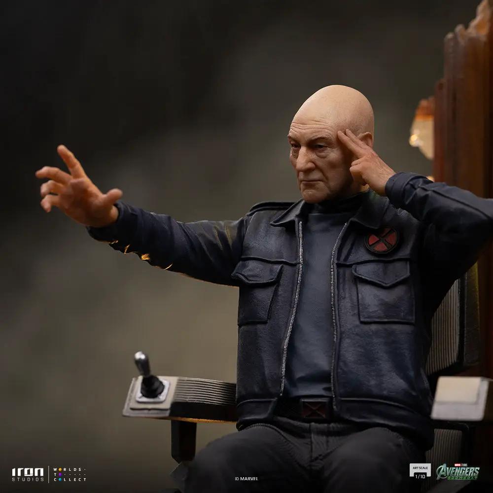 Statue of Professor Xavier, Avengers Doomsday 1/10 scale by Iron Studios, seated in a dark jacket
