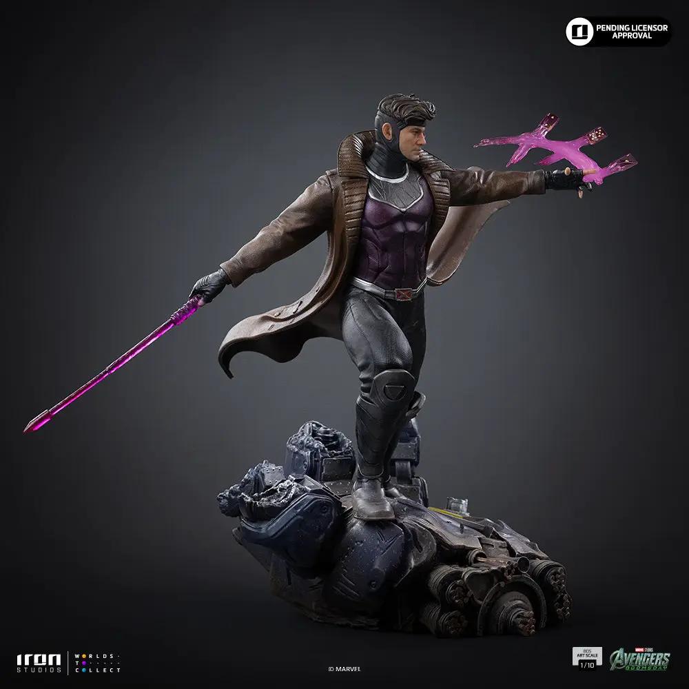 Statue Gambit by Iron Studios, Avengers: Doomsday, BDS Art Scale 1/10, pre-order, purple energy effects.
