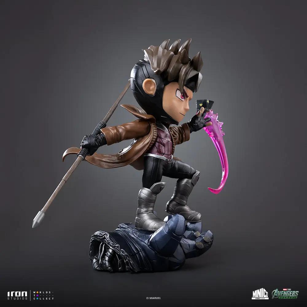 Statue Gambit (Minico) from Avengers: Doomsday by Iron Studios; brown trench coat, staff, and pink energy blade