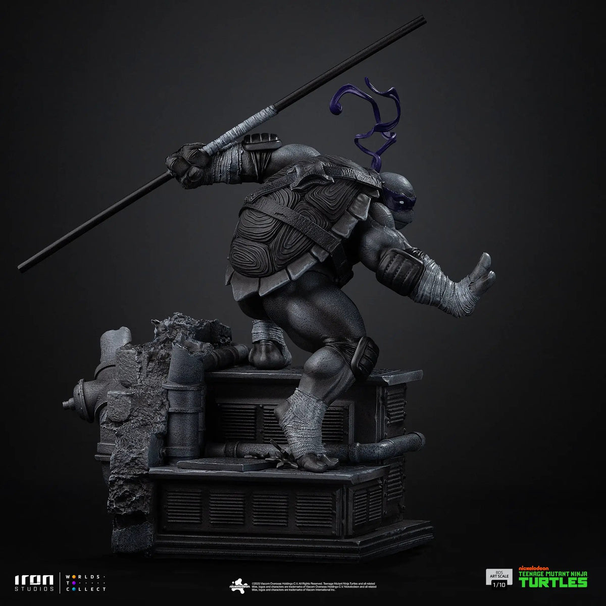 Donatello Black and White Variant TMNT statue, BDS Art Scale 1/10, Iron Studios