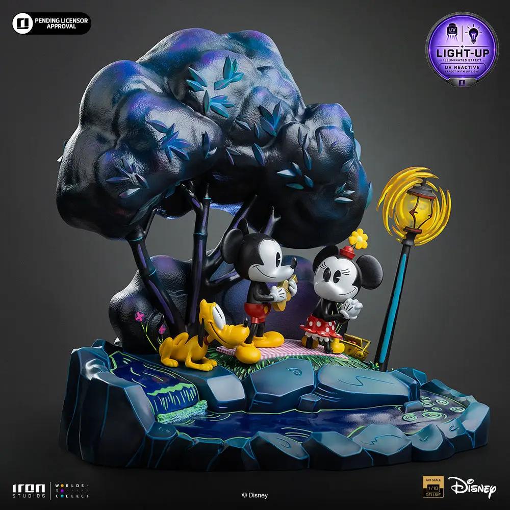 Statue set: Mickey, Minnie and Pluto at the park; Iron Studios Disney Classics Deluxe Art Scale 1/10, 3 figures.