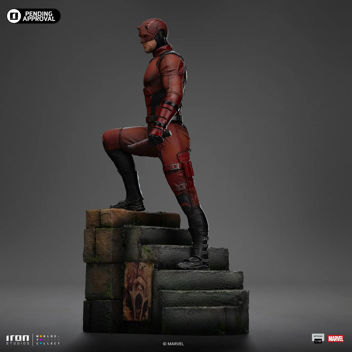 Statue Daredevil: Born Again by Iron Studios, red-suited figure 1/10 scale