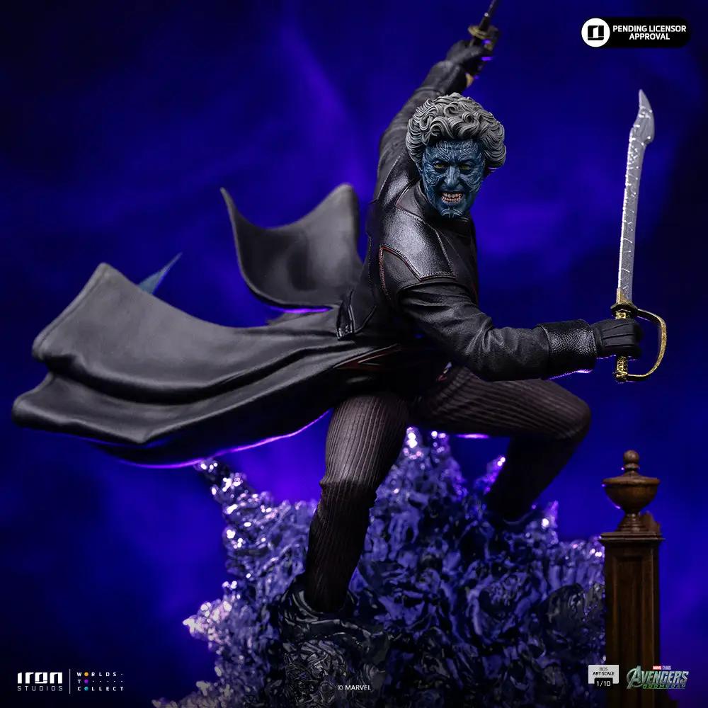 Statue Nightcrawler by Iron Studios, Avengers: Doomsday, BDS Art Scale 1/10, blue Nightcrawler in black cape with sword