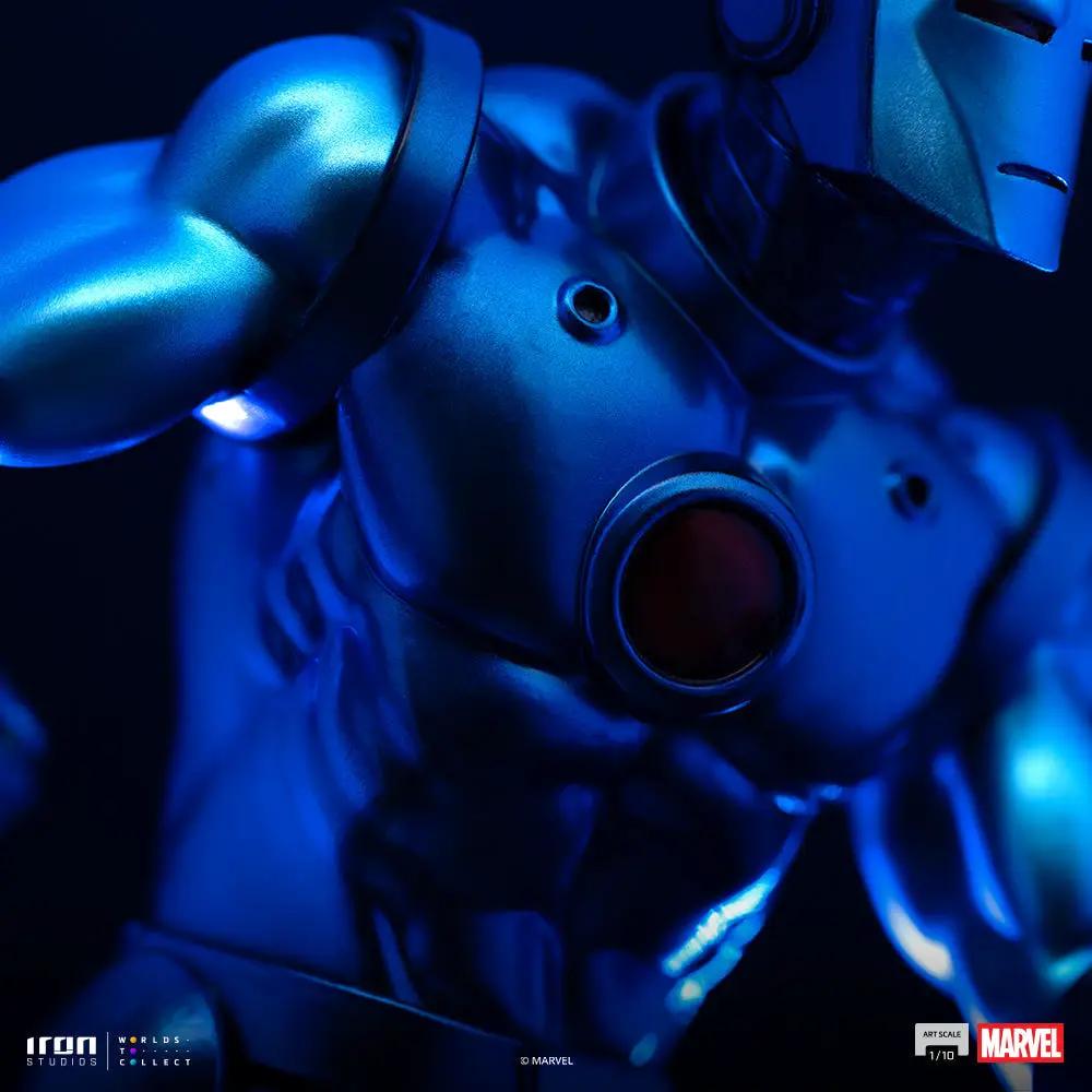 Statue Iron Man Stealth armor by Iron Studios, Marvel, 1/10 scale, blue metallic finish