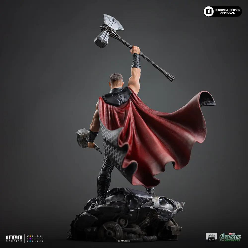 Pre-order statue Thor from Avengers: Doomsday by Iron Studios, BDS Art Scale 1/10, hammer raised, red cape flowing