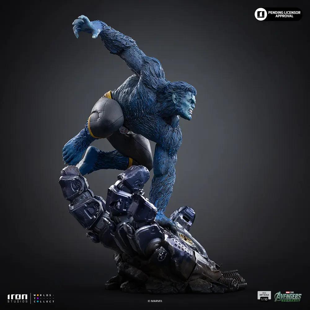 Beast statue from Avengers: Doomsday by Iron Studios, blue fur, BDS Art Scale 1/10.