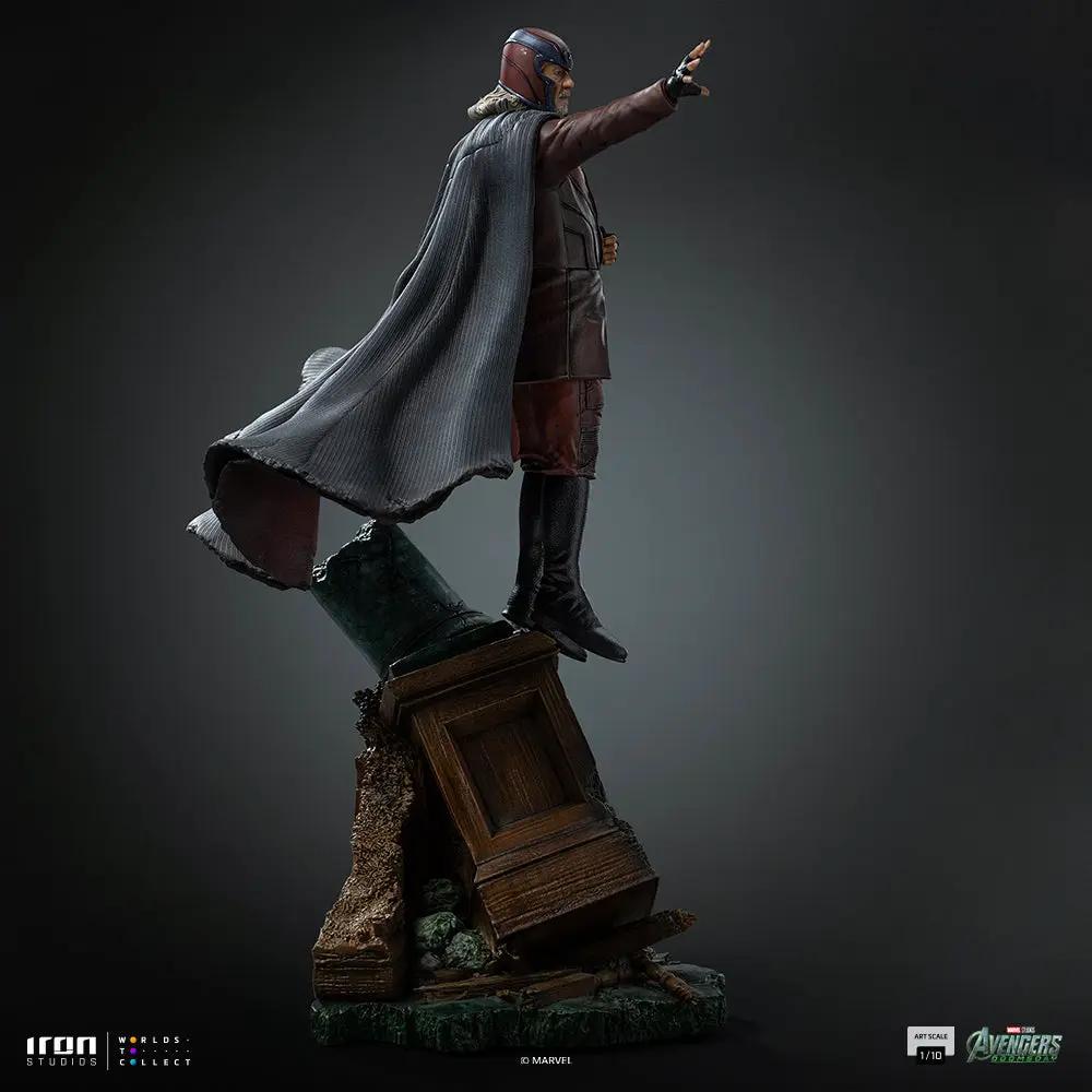 Statue Magneto figure from Iron Studios, Avengers Doomsday, 1/10 scale, on rocky base with dark cape