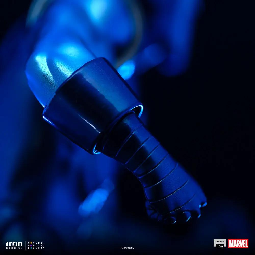 Statue Iron Man Stealth arm in blue armor by Iron Studios, Marvel Comics, Art Scale 1/10