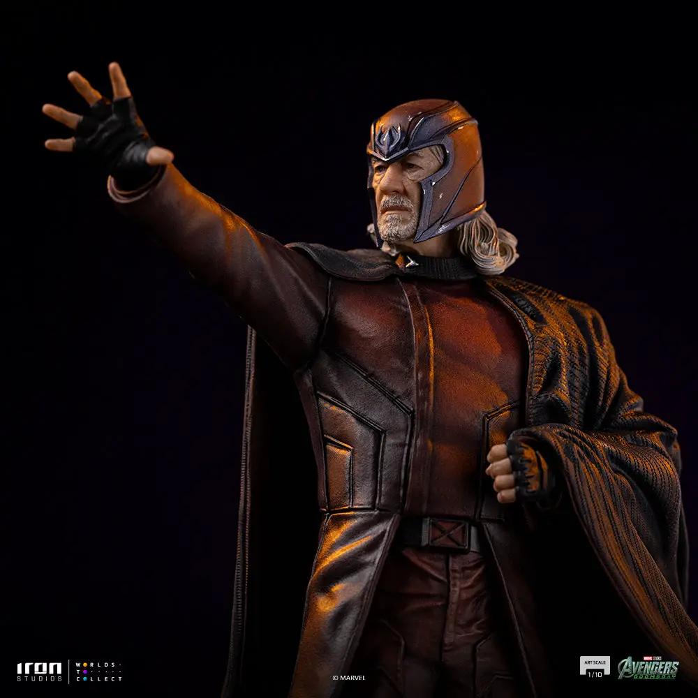 Magneto statue in armored suit with cape, outstretched hand, 1/10 scale, Iron Studios
