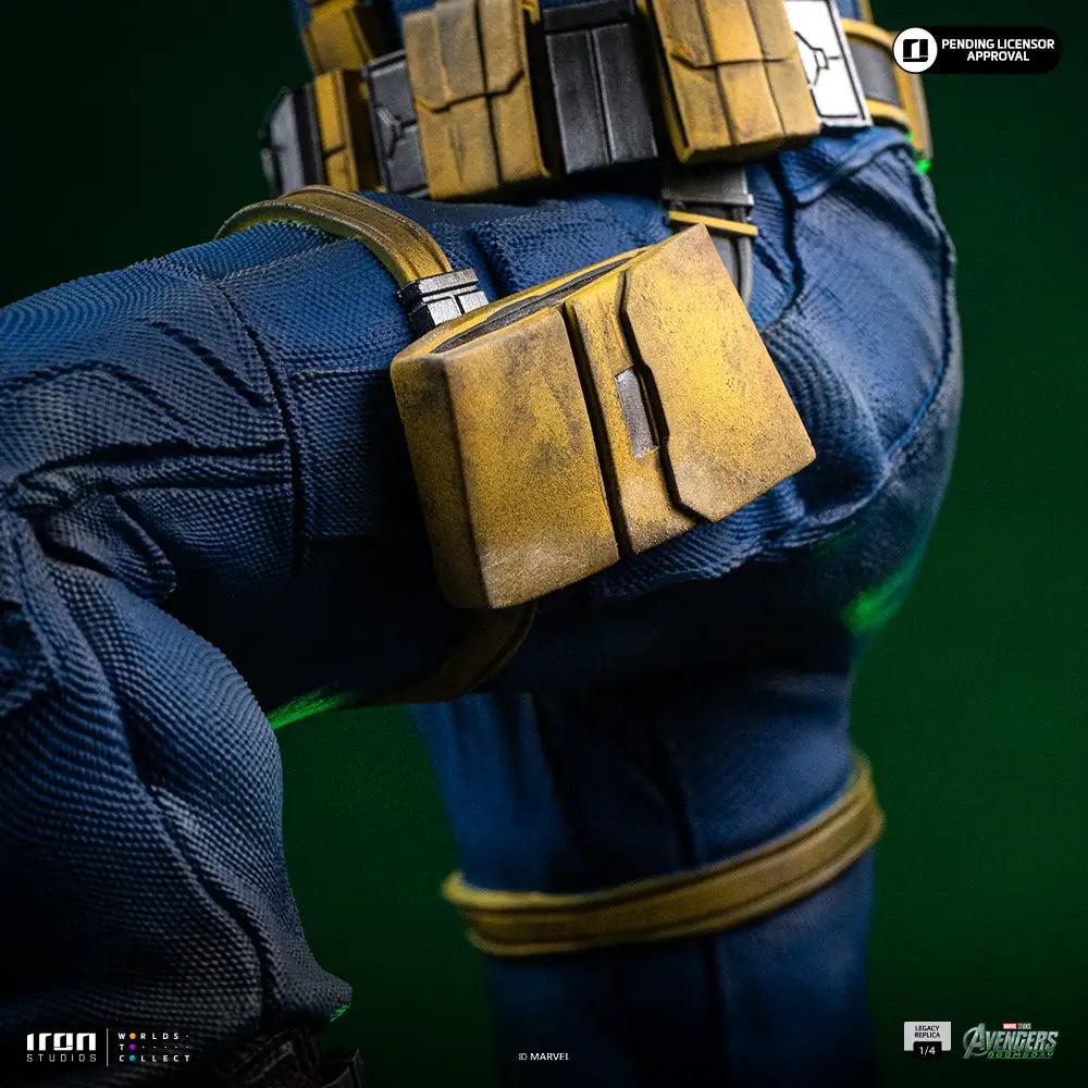 Statue Cyclops Regular ver. 1/4 scale by Iron Studios; Avengers: Doomsday Replica, blue suit with gold armor details.