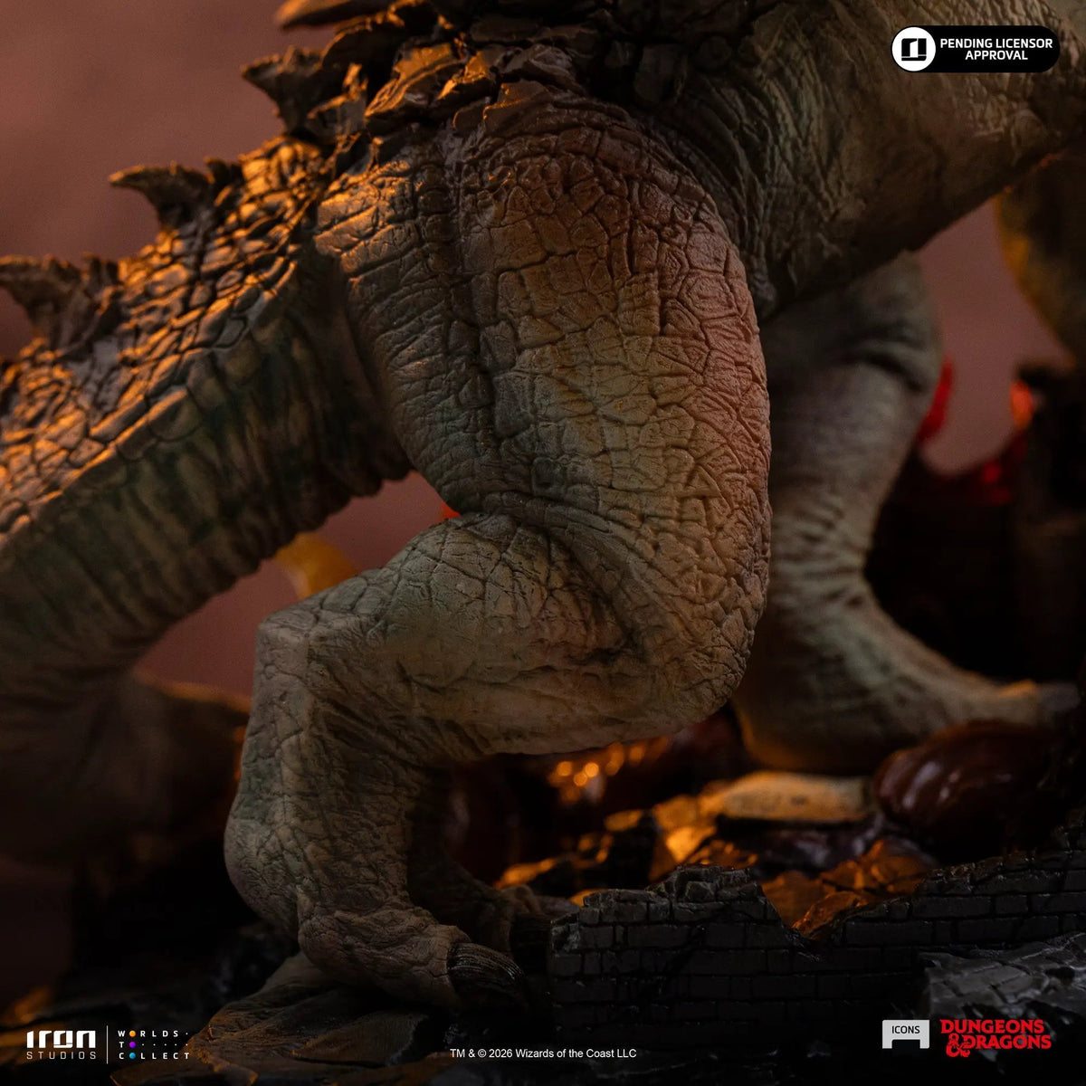 Statue Tarrasque by Iron Studios; gray textured reptilian skin, D&D Icons release