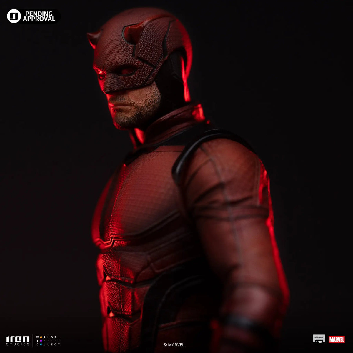 Statue Daredevil figure in red armored suit, Daredevil: Born Again, Art Scale 1/10 by Iron Studios