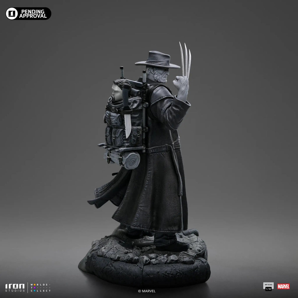 Old Man Logan Black and White Version statue by Iron Studios, X-Men, art scale 1/10