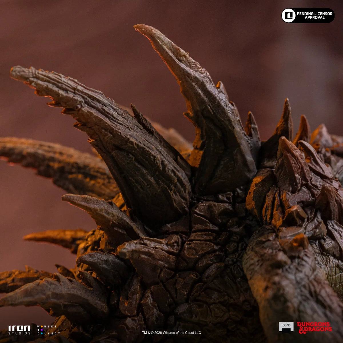 Statue Tarrasque by Iron Studios, D&D Icons line, dark rocky base