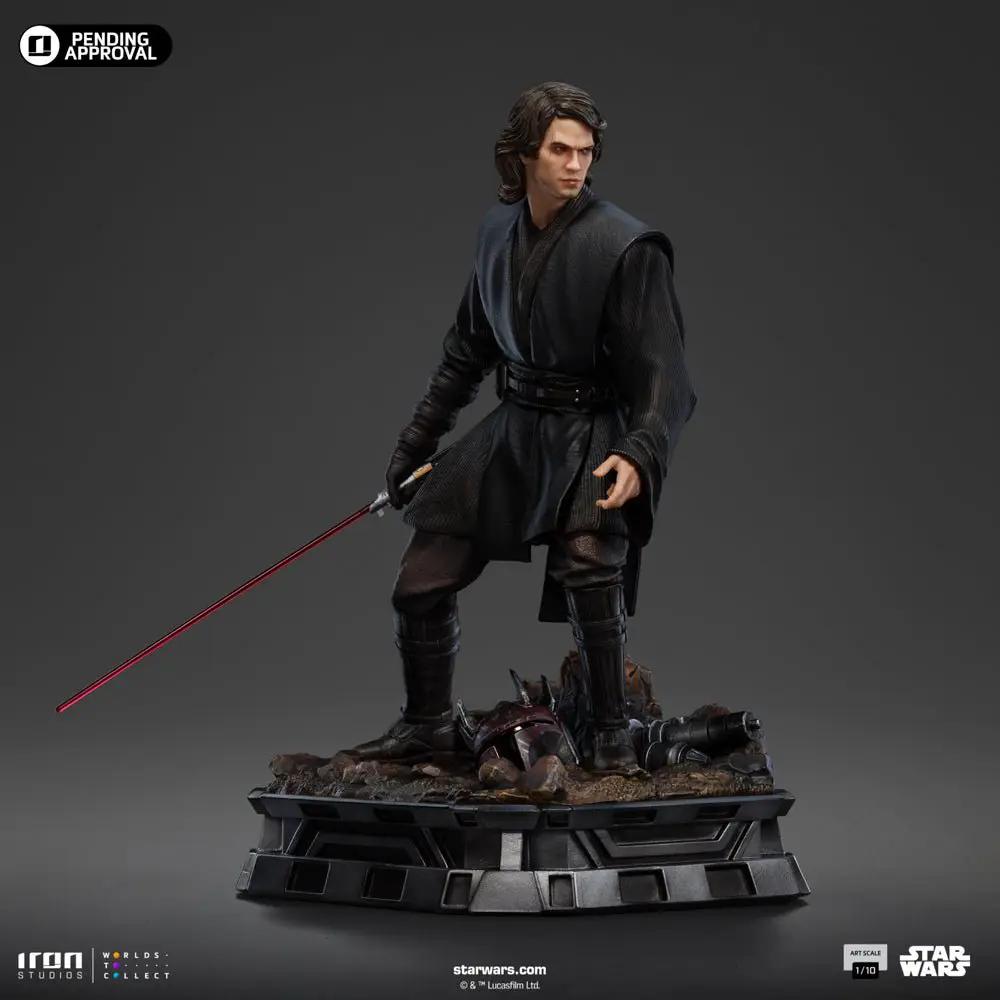 Statue Anakin Skywalker Jedi Knight from Star Wars: Ahsoka, 1/10 scale, dark robes, red lightsaber, Iron Studios