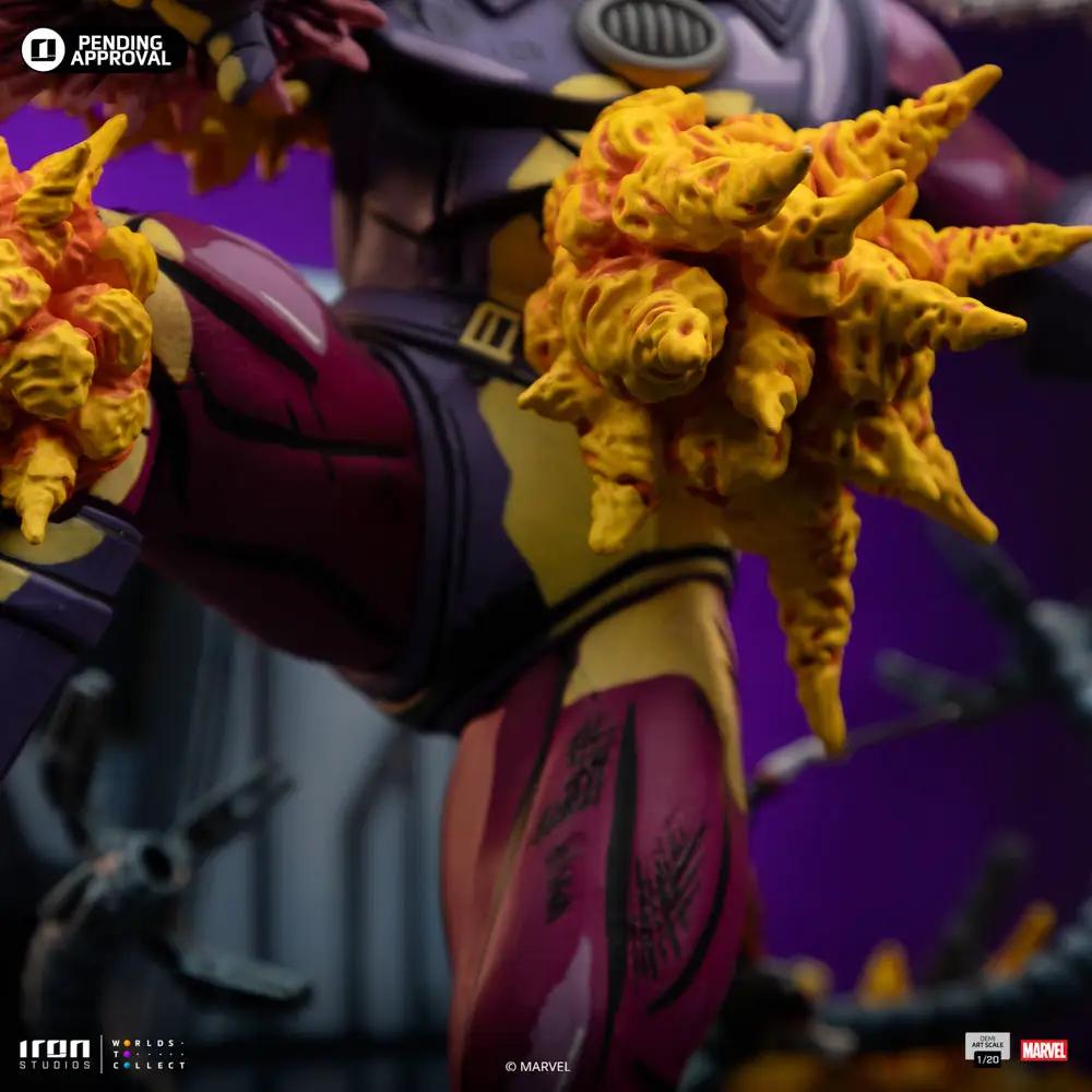 Statue X-Men Danger Room B, Iron Studios Demi Art Scale 1/20, purple armored figure with yellow energy