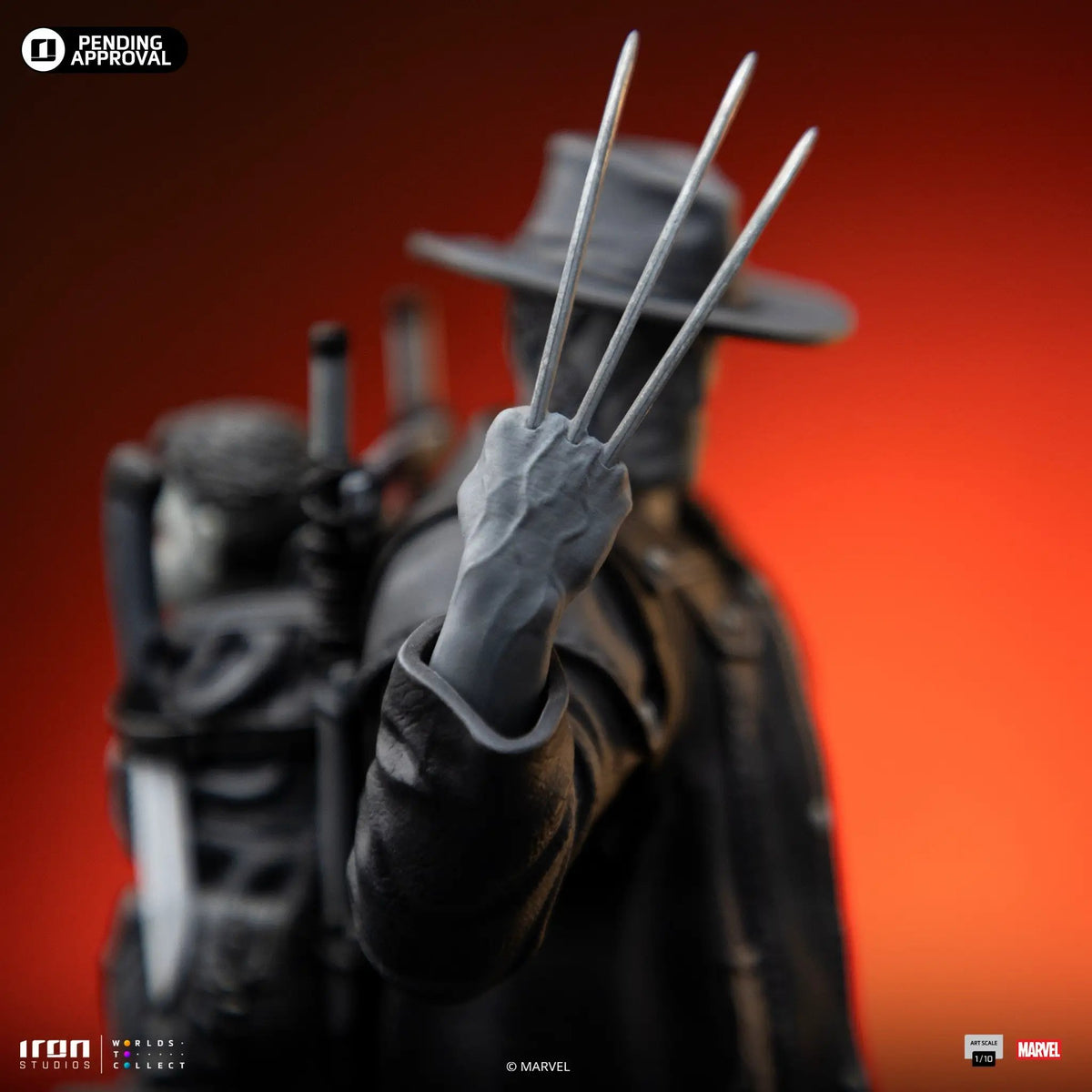 Old Man Logan statue, black-and-white finish, Iron Studios X‑Men Art Scale 1/10