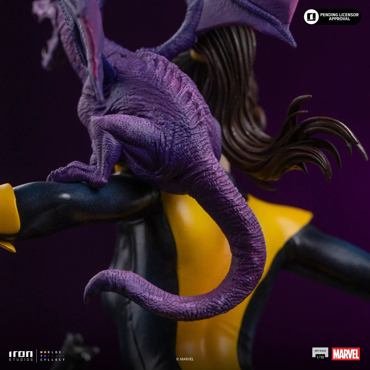 2-piece statue set of Kitty Pryde & Lockheed from X‑Men, Iron Studios 1/10 scale