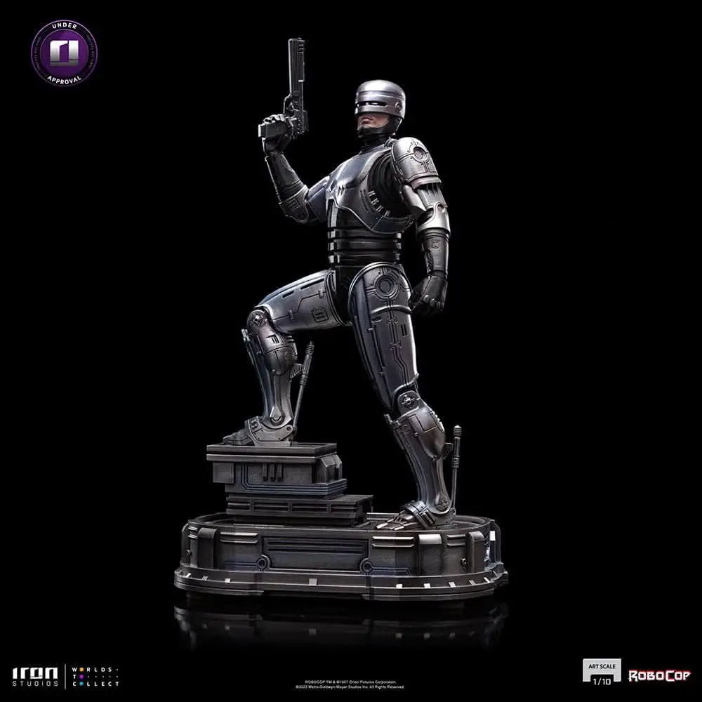 Robocop statue by Iron Studios, Art Scale 1/10, metallic armored figure on a display base