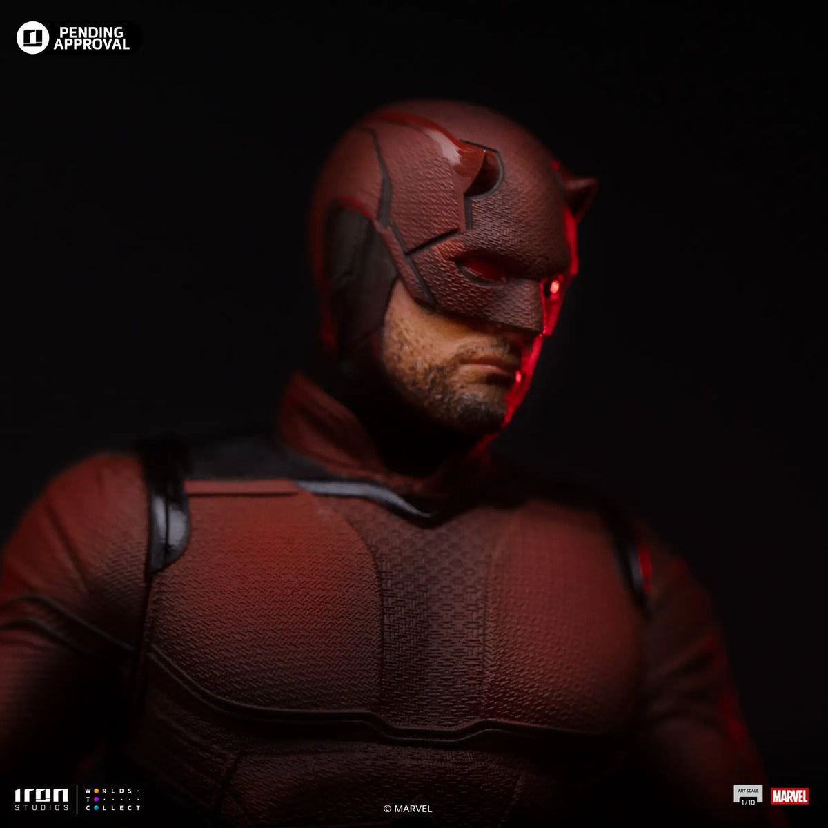 Statue Daredevil figure in red textured suit, Iron Studios, 1/10 Art Scale