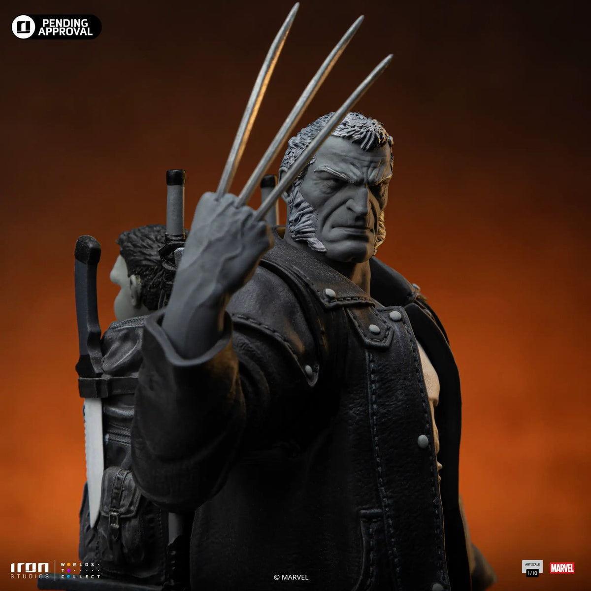 Old Man Logan statue, black-and-white variant, 1/10 scale by Iron Studios (Marvel X‑Men)