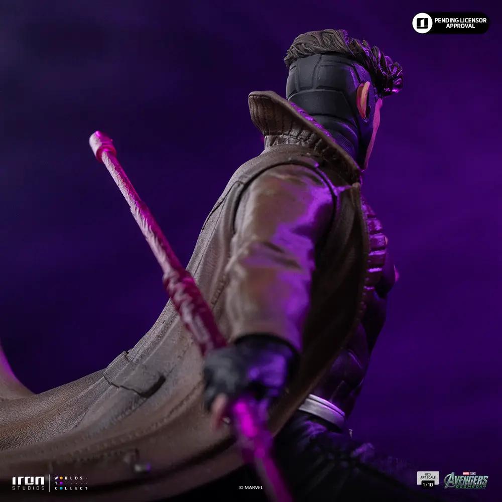 Statue Gambit from Avengers: Doomsday by Iron Studios, BDS Art Scale 1/10, brown trench coat with purple staff