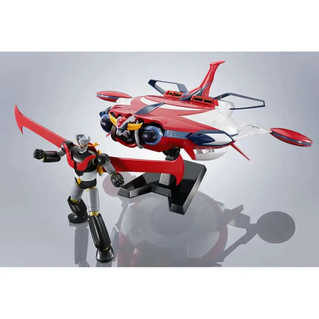 Robot Spirits Grendizer U Spazer & Mazinger Z Set, 2 figuras Bandai, rojo y blanco