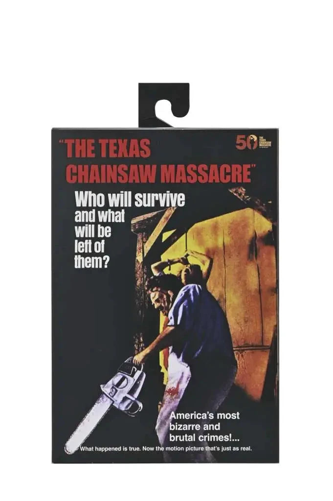 NECA Texas Chainsaw Massacre Leatherface 50th Anniversary Ultimate Action Figure packaging