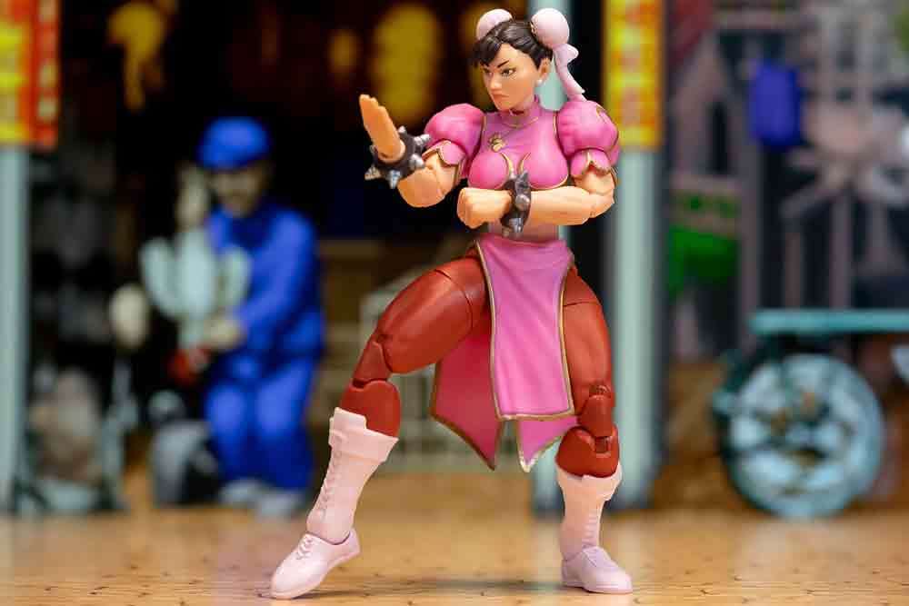 Street fighter 2 chun-li pink dress - sdcc de luxe action figure scale 1:12