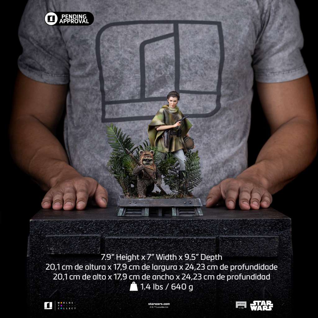 Star Wars Episode VI Art Scale Statue 1/10 Leia and Wicket 21 cm