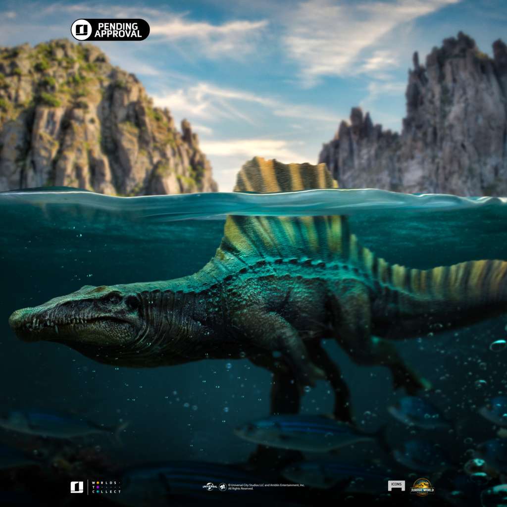 Jurassic World Icons Estatua Spinosaurus 18 cm