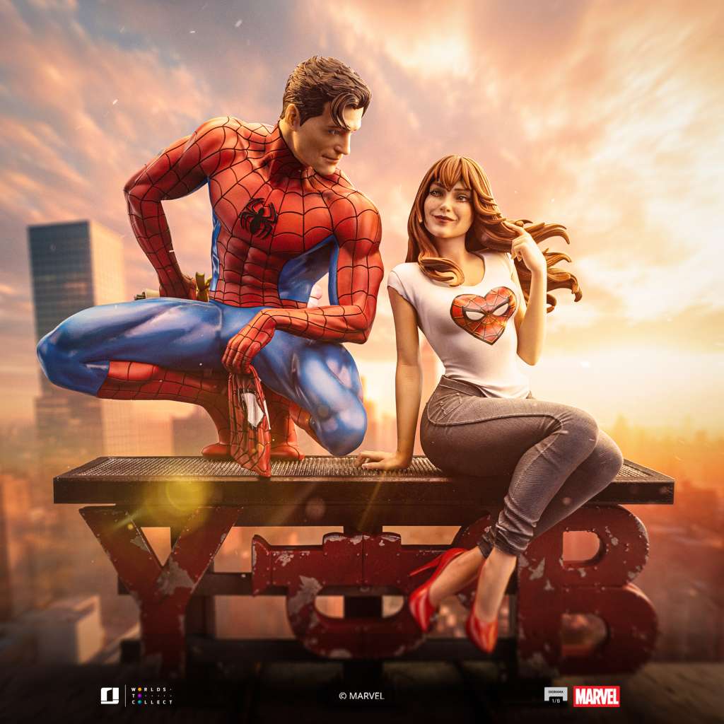 Spider-Man Estatua 1/6 Diorama Art Scale Spider-Man and Mary Jane 35 cm